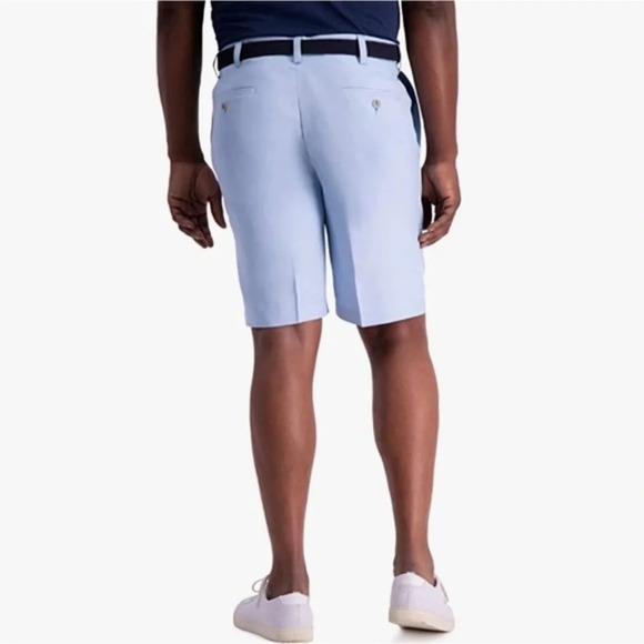 Hagar Men's Flat Front Cool 18 Pro‎ Golf Shorts Size 36 Blue Expandable Waist - Picture 2 of 8